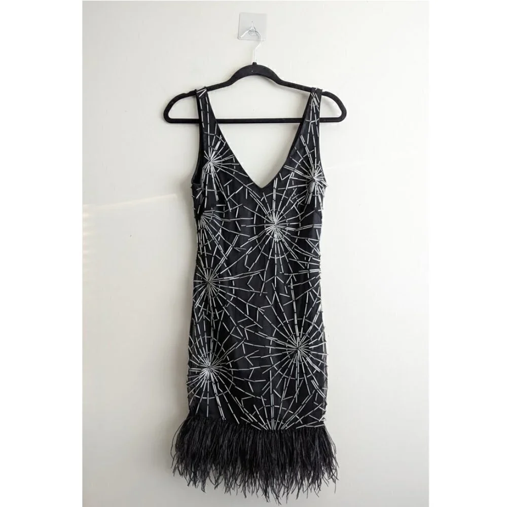 Bebe Aria Feather Dress - Picture 2 of 7